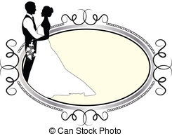245x194 Bride Groom Floral Frame Pattern Vector
