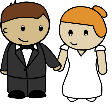 378x362 Clipart Bride And Groom