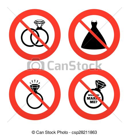 450x470 No, Ban Or Stop Signs. Wedding Dress Icon. Bride And Groom Clip