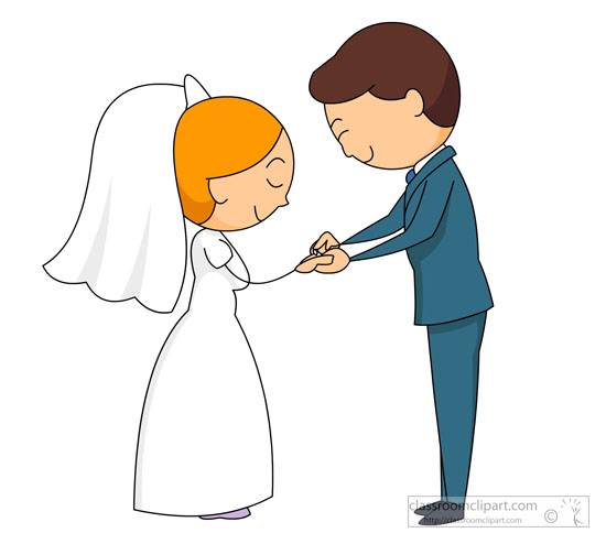 550x494 Special Occasions Clipart Bride Groom Taking Vows Clipart 5720