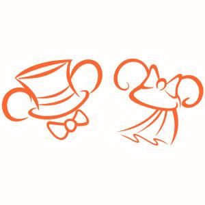 300x300 Wedding Bride And Groom Disney Mickey And Minnie Mouses Ears