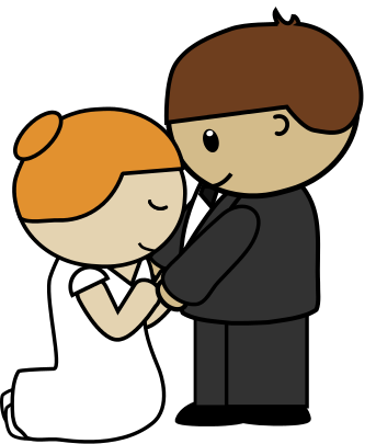 343x405 Fresh Cartoon Bride And Groom