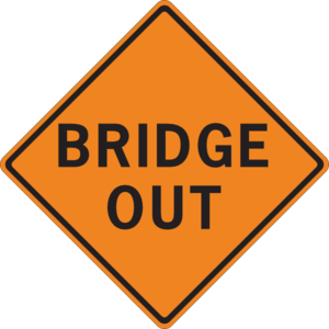300x300 Bridge Out Sign Clip Art