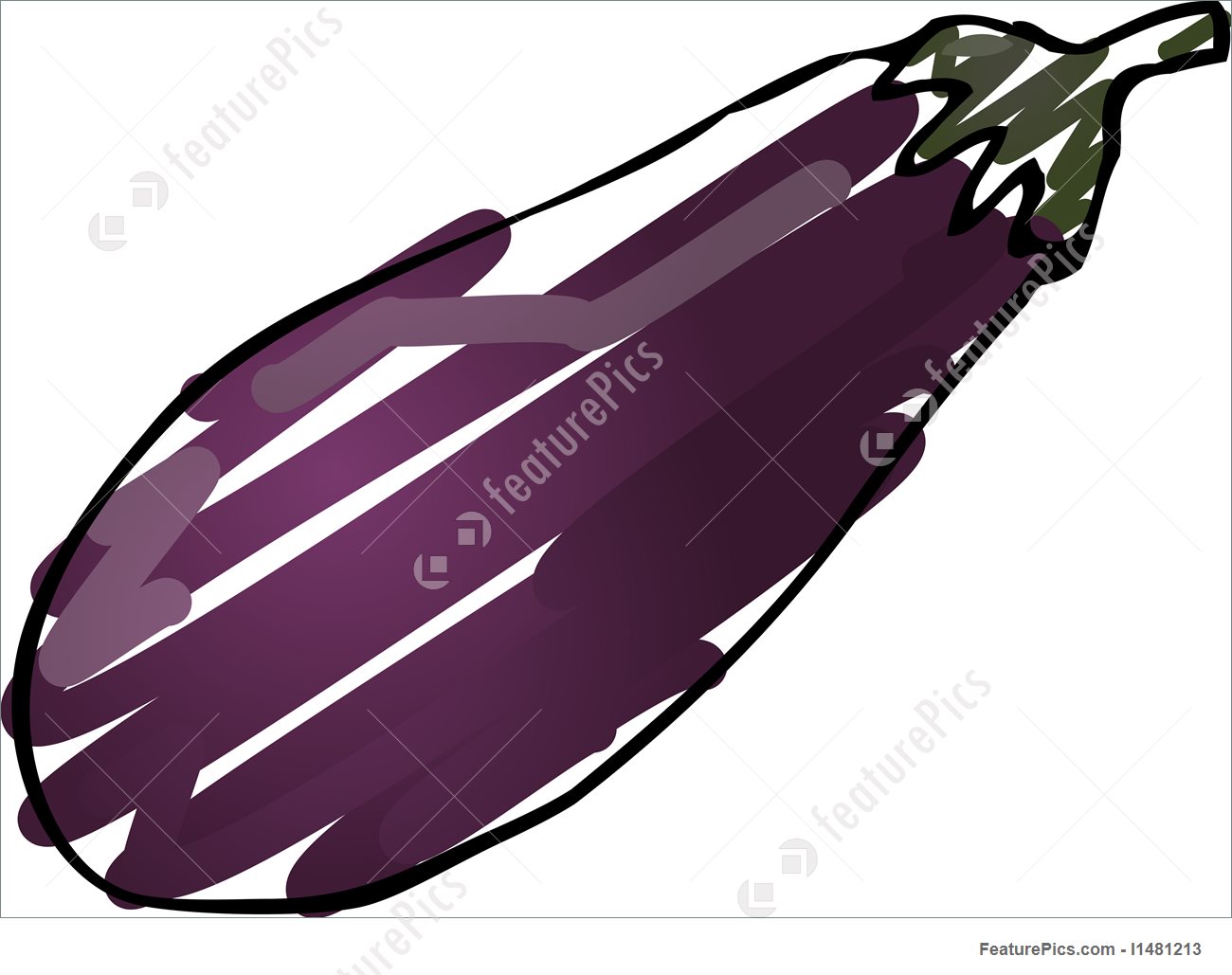 1300x1029 Illustration Of Eggplant Sketch