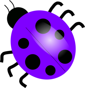 285x298 Purple Clipart Ladybug