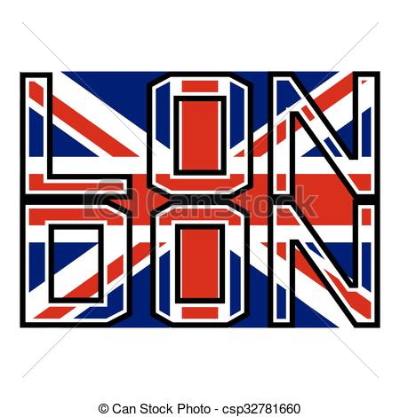 450x470 London Flag Color. British Flag Illustration. London Clip Art