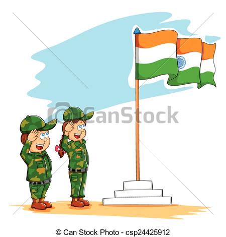 450x470 Indian Soldier Salute Clipart