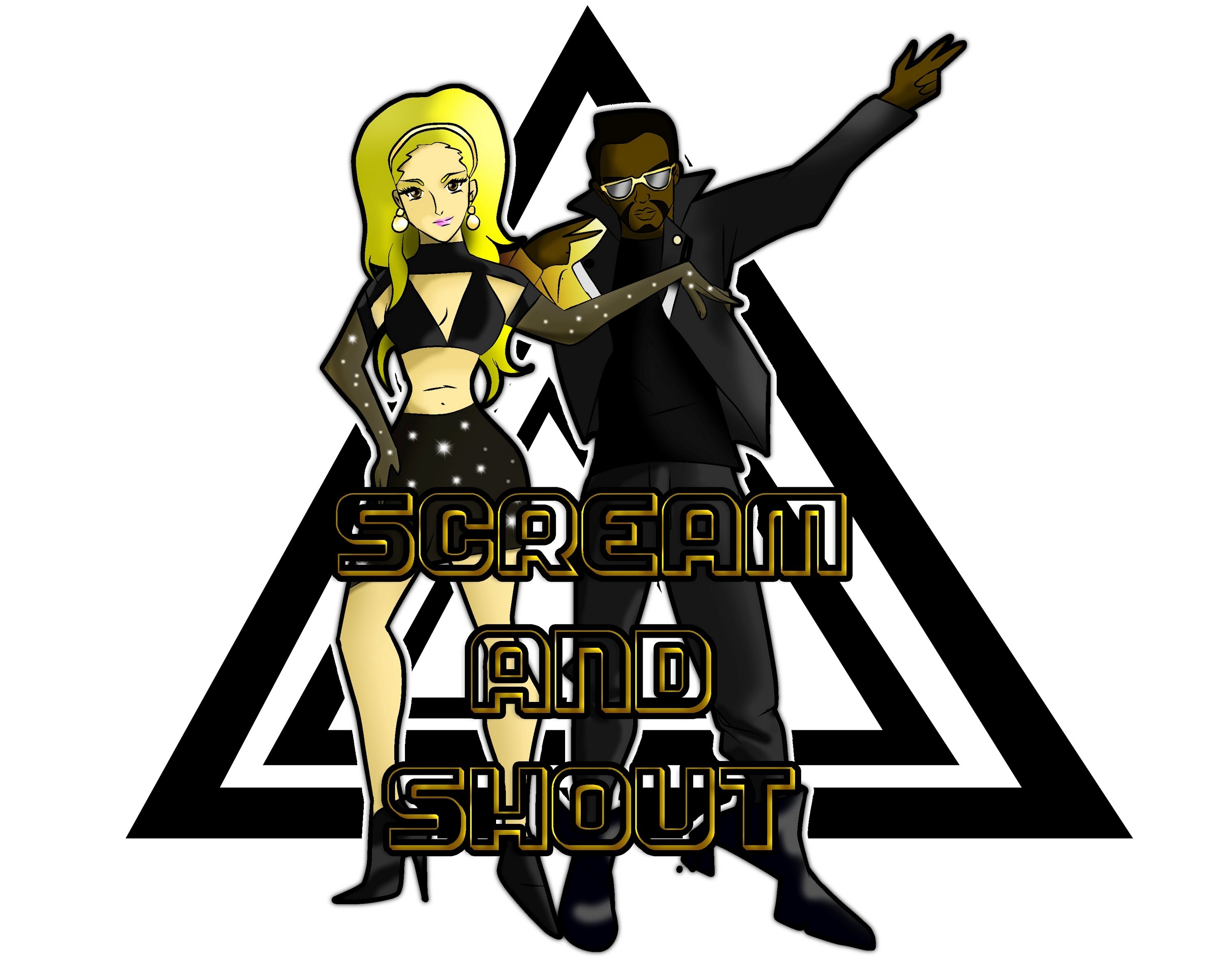 3000x2334 Speed Art Will.i.am Amp Britney Spears (Scream And Shout)