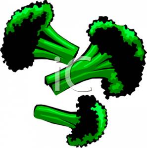 297x300 Three Pieces Of Broccoli Clip Art Image