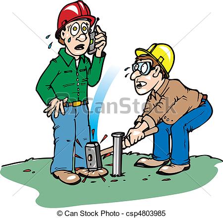 450x440 Broke Foot. Construction Worker On Phone Getting Foot Clipart