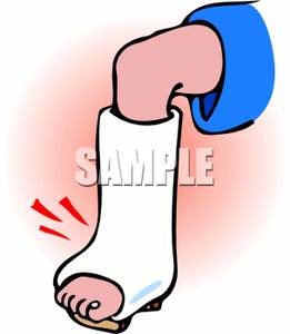 261x300 Broken Ankle Cast Clip Art Cliparts