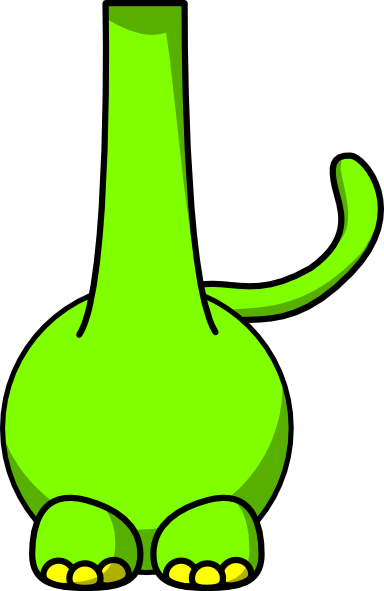 384x591 Green Brontosaurus Body D Clip Art