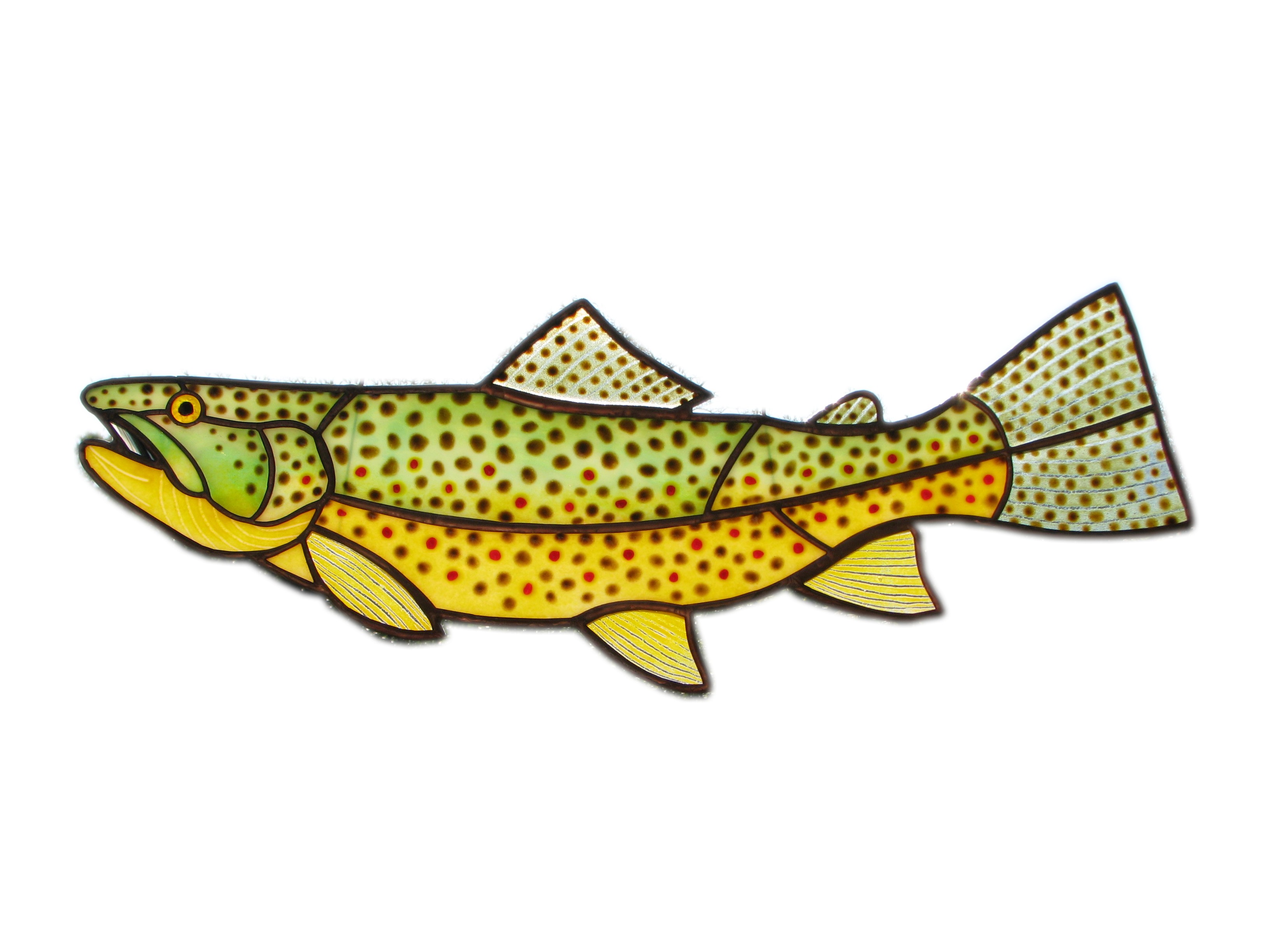 3264x2448 Fresh Water Fish, Stained Glass Art