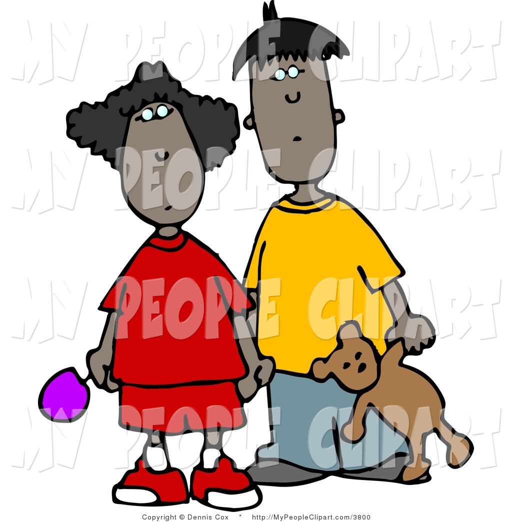 1024x1044 Clip Art Of A Black Brother And Sister Standing Together By Djart