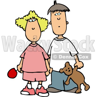 400x400 Worried Brother And Sister Holding Hands Clipart Djart