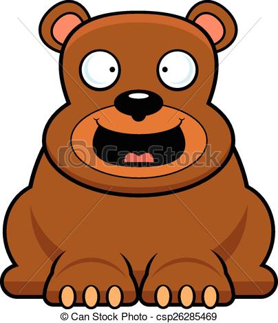 404x470 Cartoon Brown Bear Happy. Cartoon Illustration Of A Brown Clip