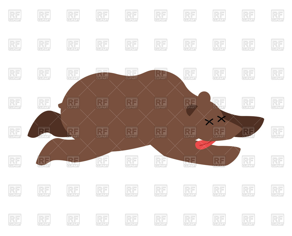 1200x971 Dead Bear Royalty Free Vector Clip Art Image