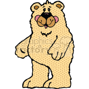 300x300 Royalty Free Happy Brown Bear 130164 Vector Clip Art Image