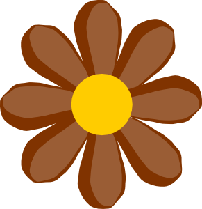 291x300 Brown Flower Clip Art Free Vector 4vector