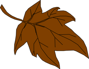 297x231 Brown Autumn Leaf Clip Art