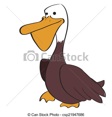 450x470 Sea Life. A Giant Pelican On A White Background Vector