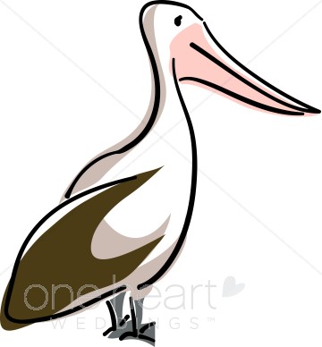 360x388 White Pelican Clipart Nautical Wedding Clipart