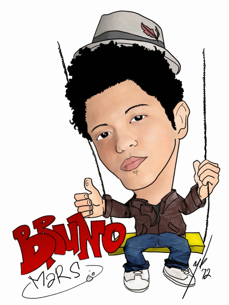 768x1024 Custom Caricatures From Photos Bruno Mars Caricature