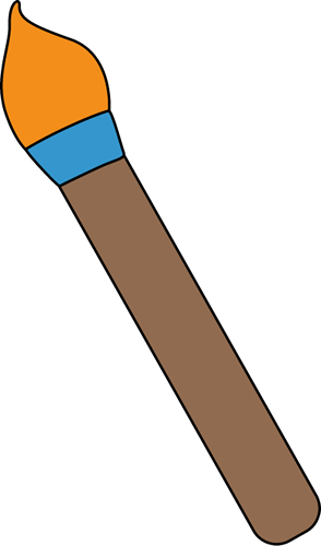 294x500 Orange Art Paint Brush Clip Art