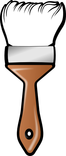 252x597 Wide Brush White Clip Art