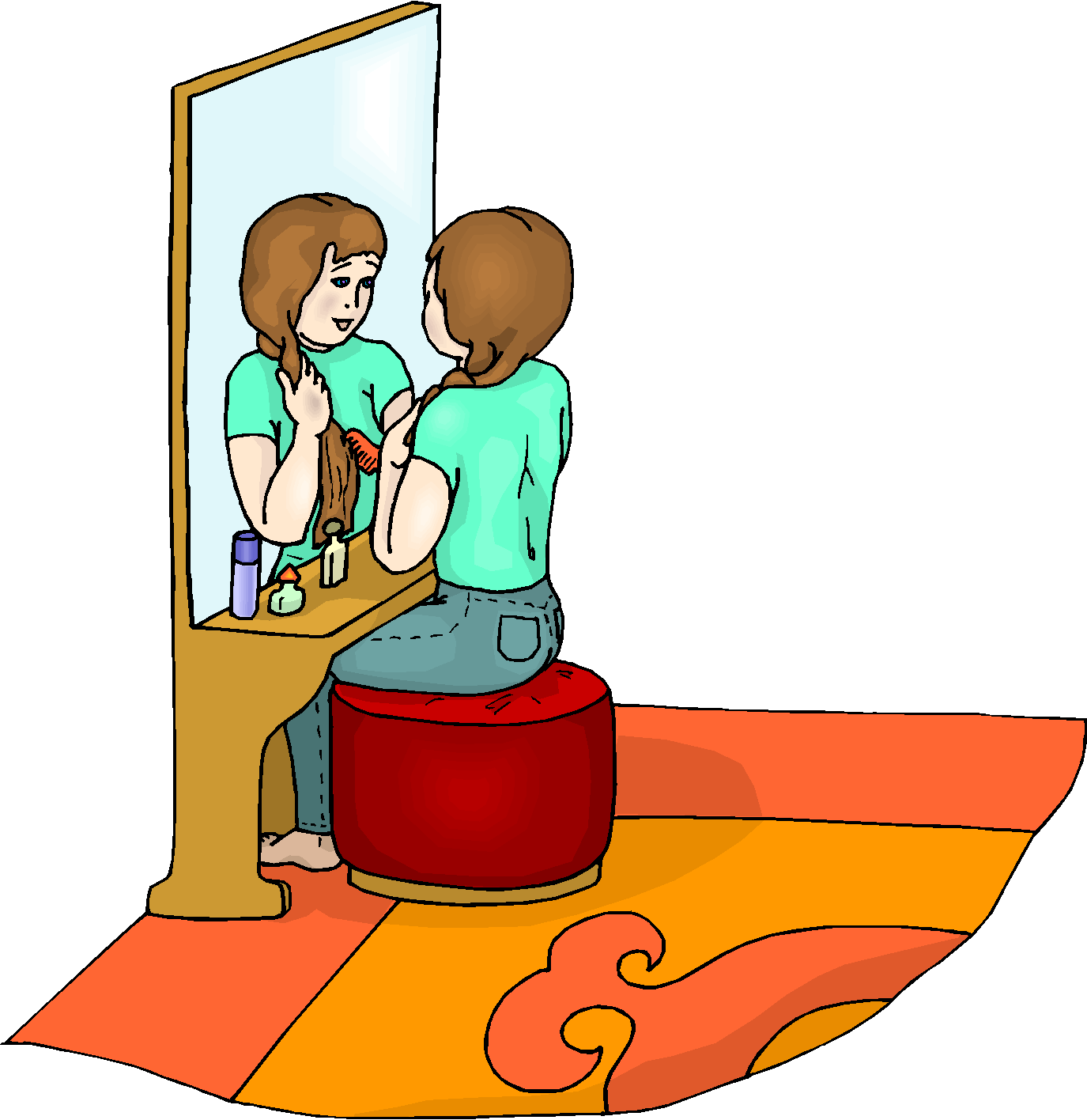 1375x1416 Boy Brushing Teeth Clipart