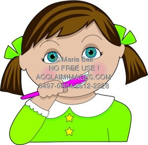 300x294 A Girl Child Brushing Her Teeth With A Toothbrush