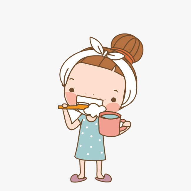 650x650 Brush Teeth, Girl, In The Morning Png Image And Clipart For Free