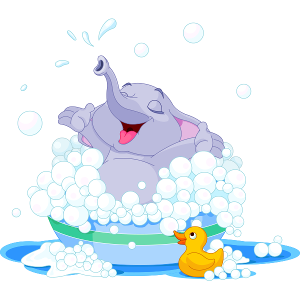 600x600 Bubble Bath Elephant Happy Elephant, Bubble Baths And Clip Art