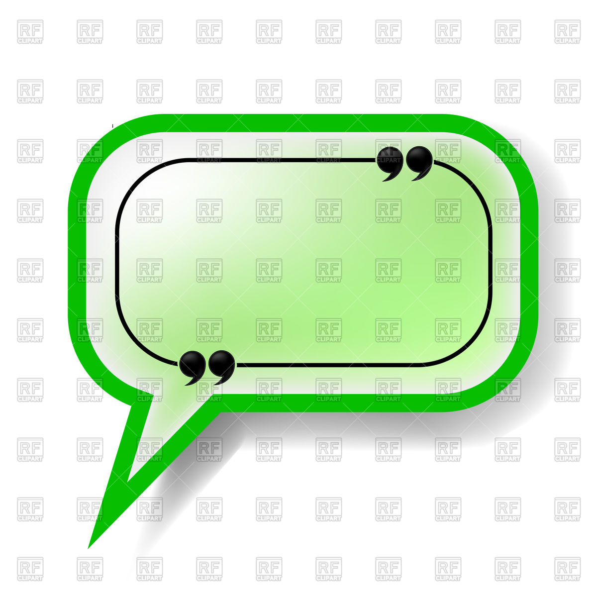 1200x1200 Green Speech Bubble Royalty Free Vector Clip Art Image