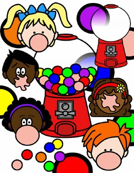 270x350 Bubble Gum Clip Art Color And Black And White By Molly Tillyer