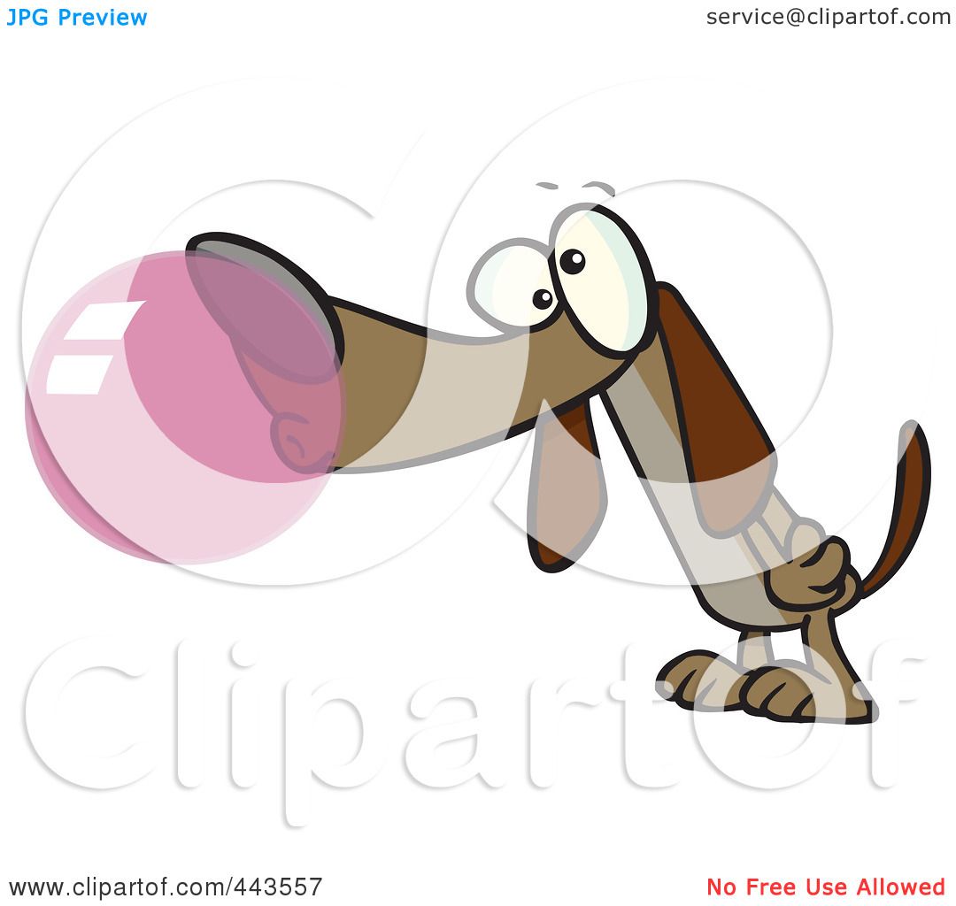 1080x1024 Royalty Free (Rf) Clip Art Illustration Of A Cartoon Dog Chewing