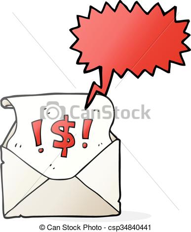 387x470 Freehand Drawn Speech Bubble Cartoon Abusive Letter Eps Vector