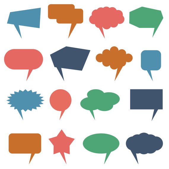 570x570 Speech Bubbles Clipart, Comic Clipart, Cartoon Cloud Clip Art
