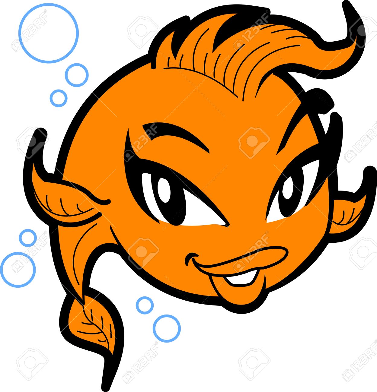 1249x1300 Cute Fish Bubbles Clipart