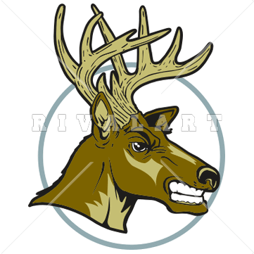 361x361 Sports Clipart Image Of 10 Point Buck Mean Deer Hunting Graphic