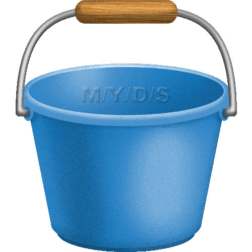 500x500 Blue Bucket Clip Art