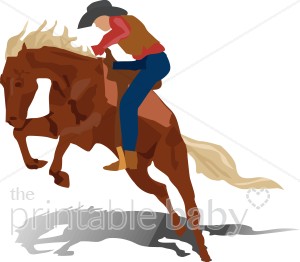 300x262 Cowboy Bucking Bronco Clipart Cowboy Baby Clipart