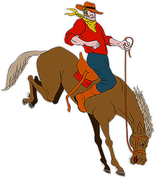 320x367 Cowboy Clipart Bronc Riding