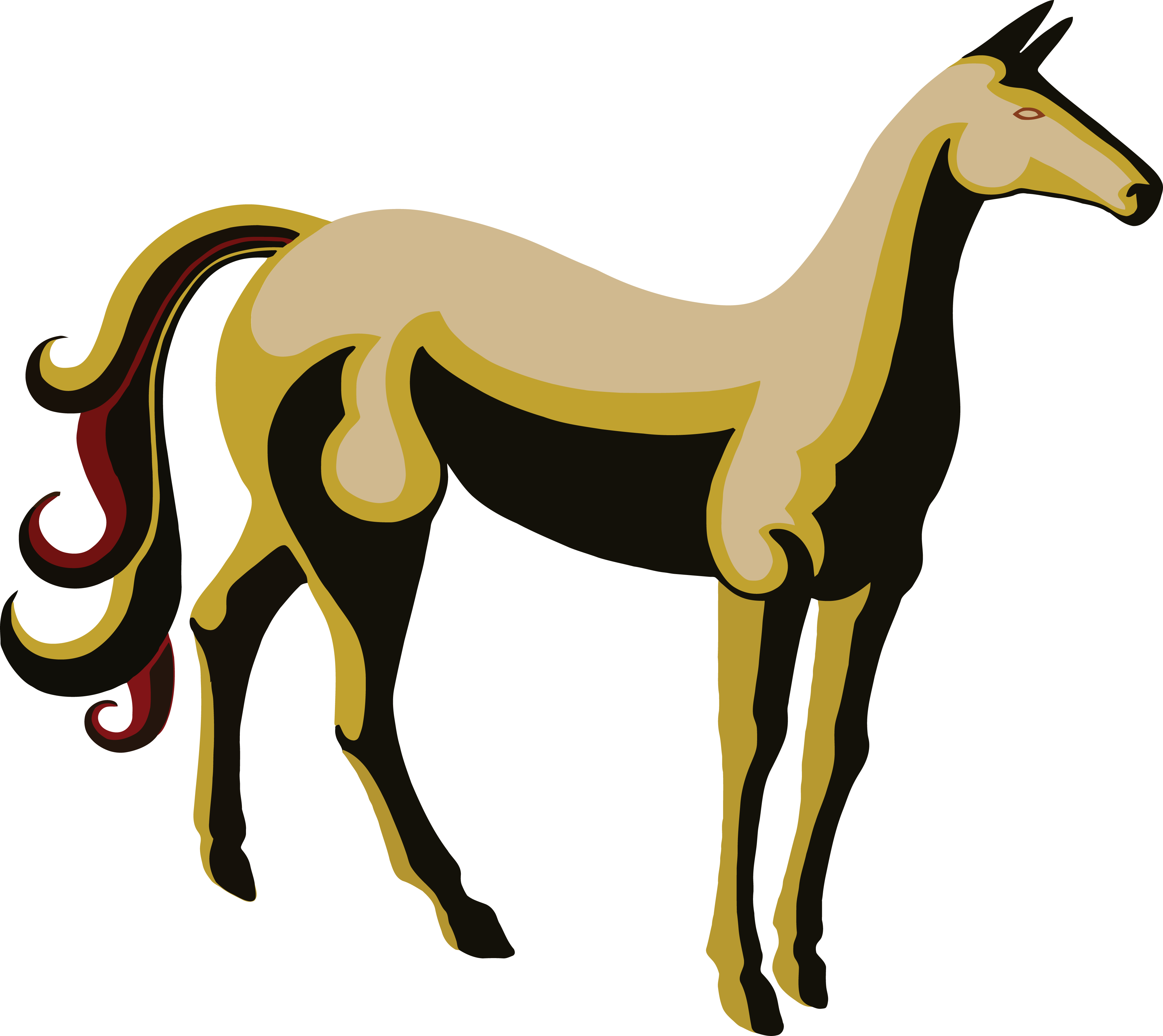 4000x3564 Free Clipart Of A Beautiful Horse