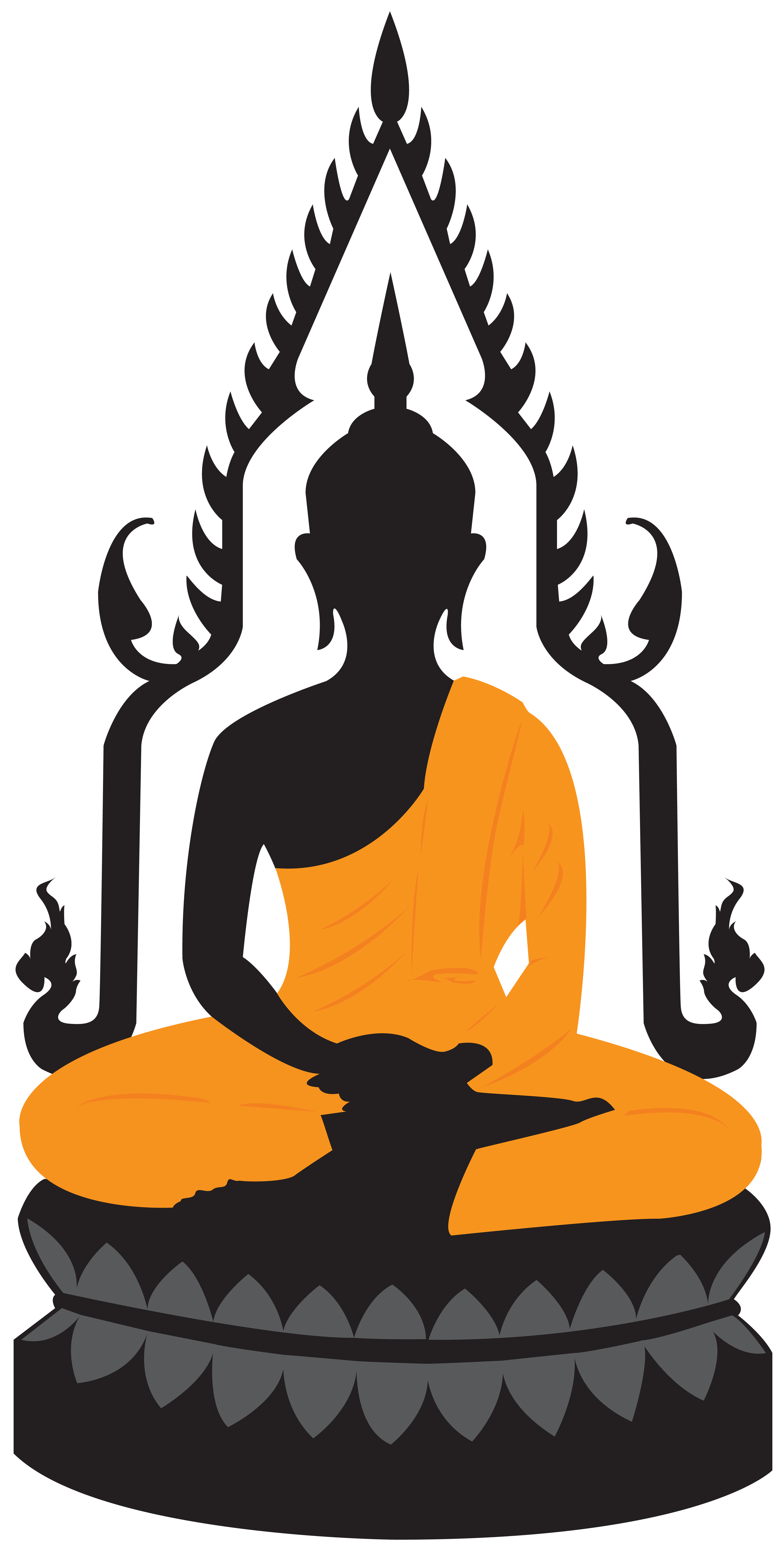 4045x8000 Buddha Lotus Statue Png Clip Art