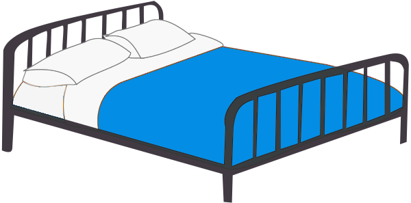 600x297 Bed Clipart Double Bed