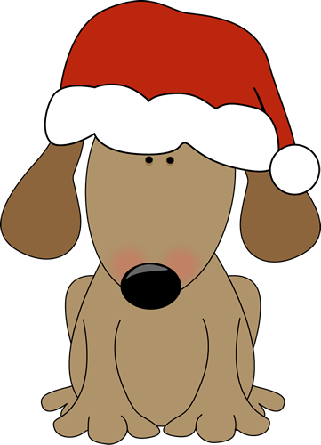 361x500 Adorable Clipart Christmas Puppy