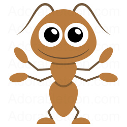 250x250 Ant Clipart ( Motyle,owady,biedronki) Ant