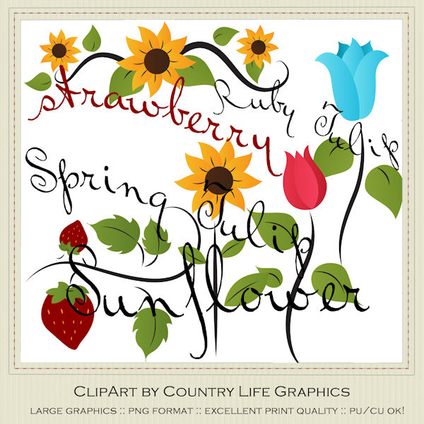 600x600 Spring Season Clip Art Clip Art Designs, Commercial Use Products