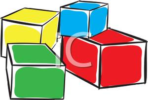 300x203 Four Colorful Building Blocks Clipart Image